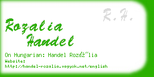 rozalia handel business card